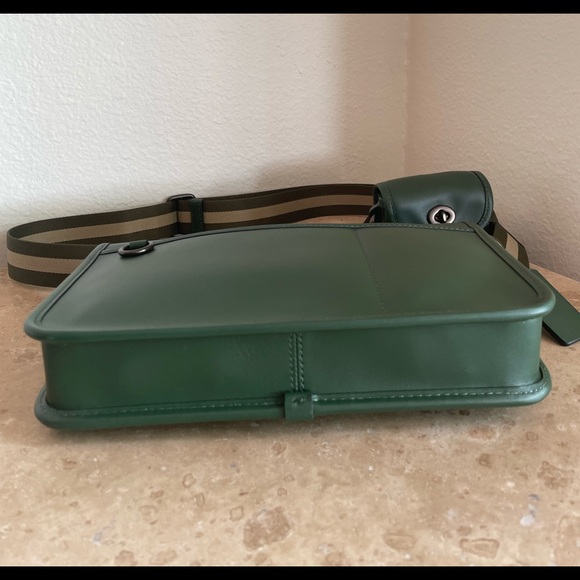 Coach Heritage Leather Crossbody Bag & Bag Charm - Picture 10 of 15